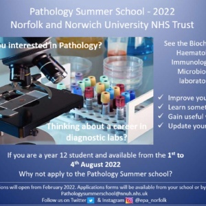 Norfolk & Norwich Hospital Pathology Summer School for Y12