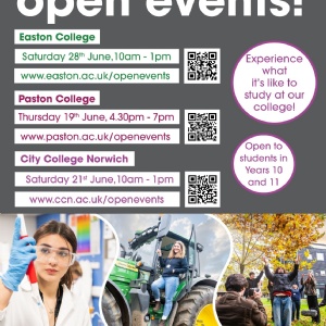 City College Norwich, Easton College and Paston College - open days