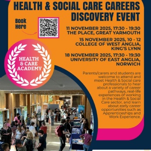 Norfolk & Waveney Health Care Academy - Health and Care Careers Discovery Events November 2025