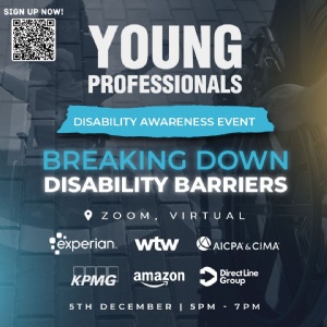 Breaking Down Disability Barriers & Embracing Inclusive Recruitment Virtual Event via Zoom - Tuesday 5th November, from 5pm - 7pm